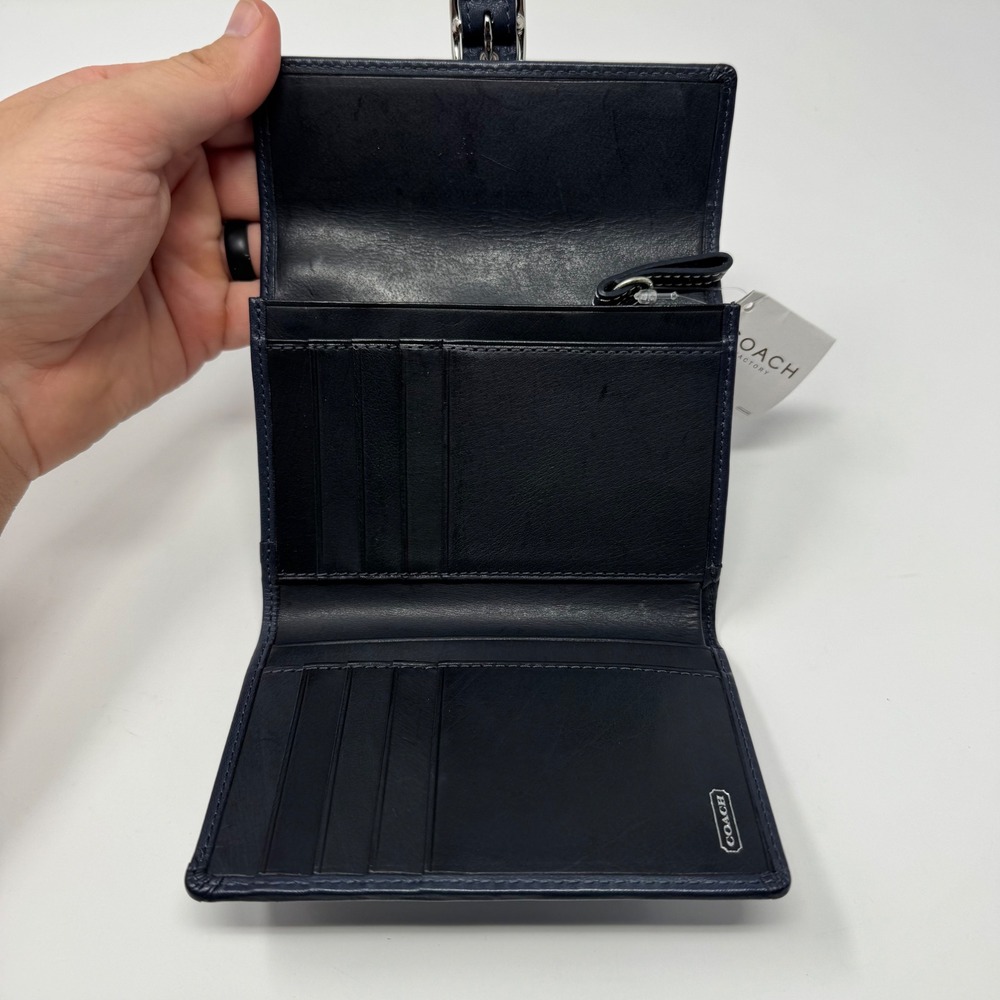 Coach Light Blue and Black Wallet NWT - Picture 5 of 9